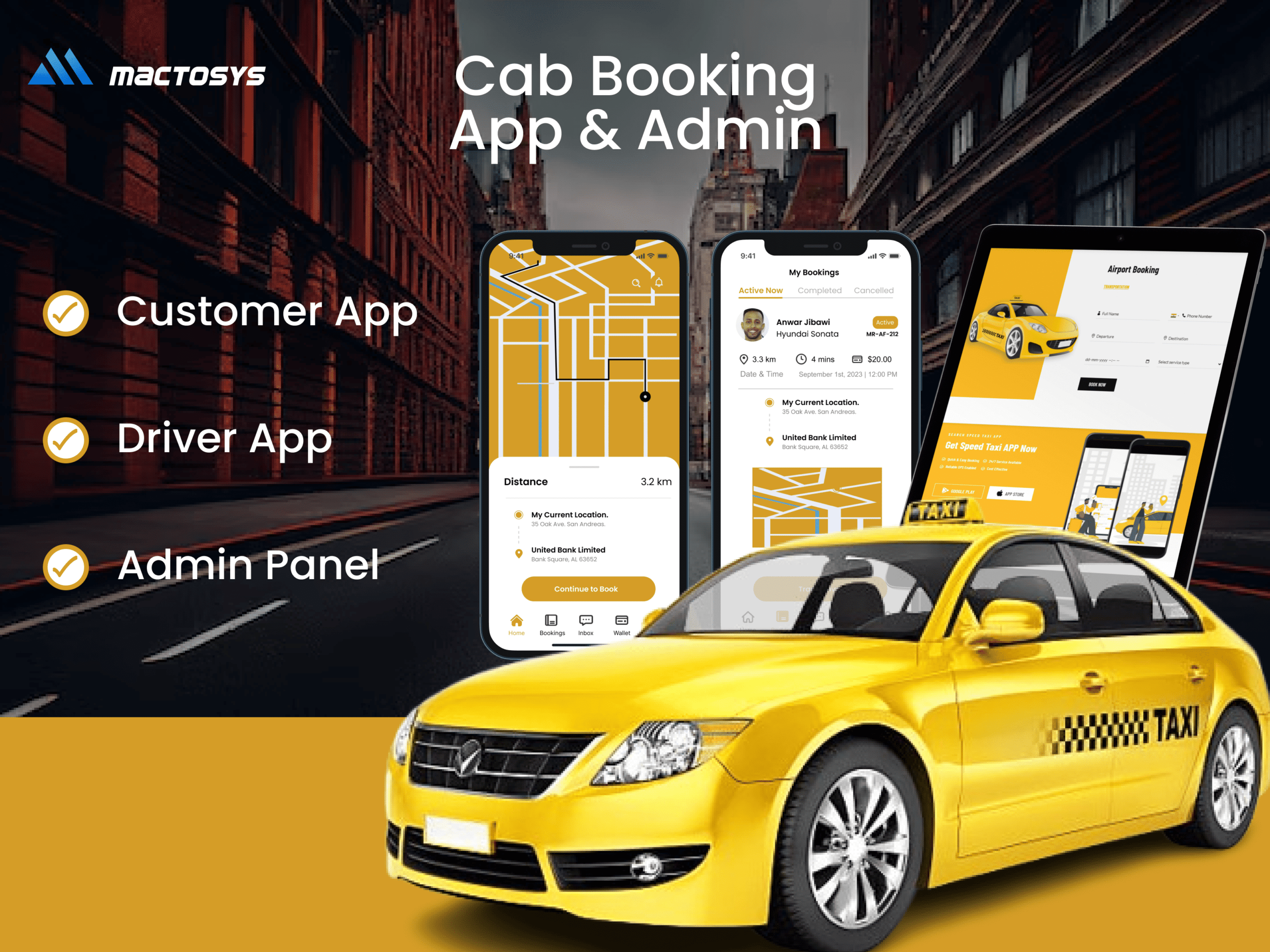 Taxi booking app development